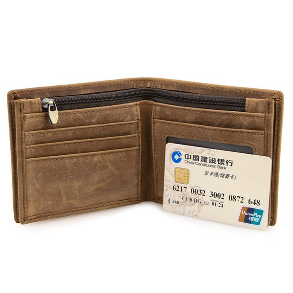 Luxury - Brown Zipper Leather - Wallet