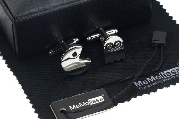 Luxury - Silver Pacman - Cuff links