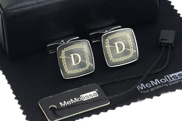 Luxury - Square Letter D Greek - Cuff links