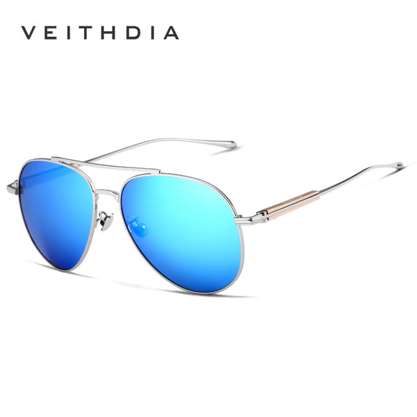 Veithdia - Balck Rimmed Round - Sunglasses