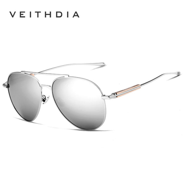 Veithdia - Balck Rimmed Round - Sunglasses